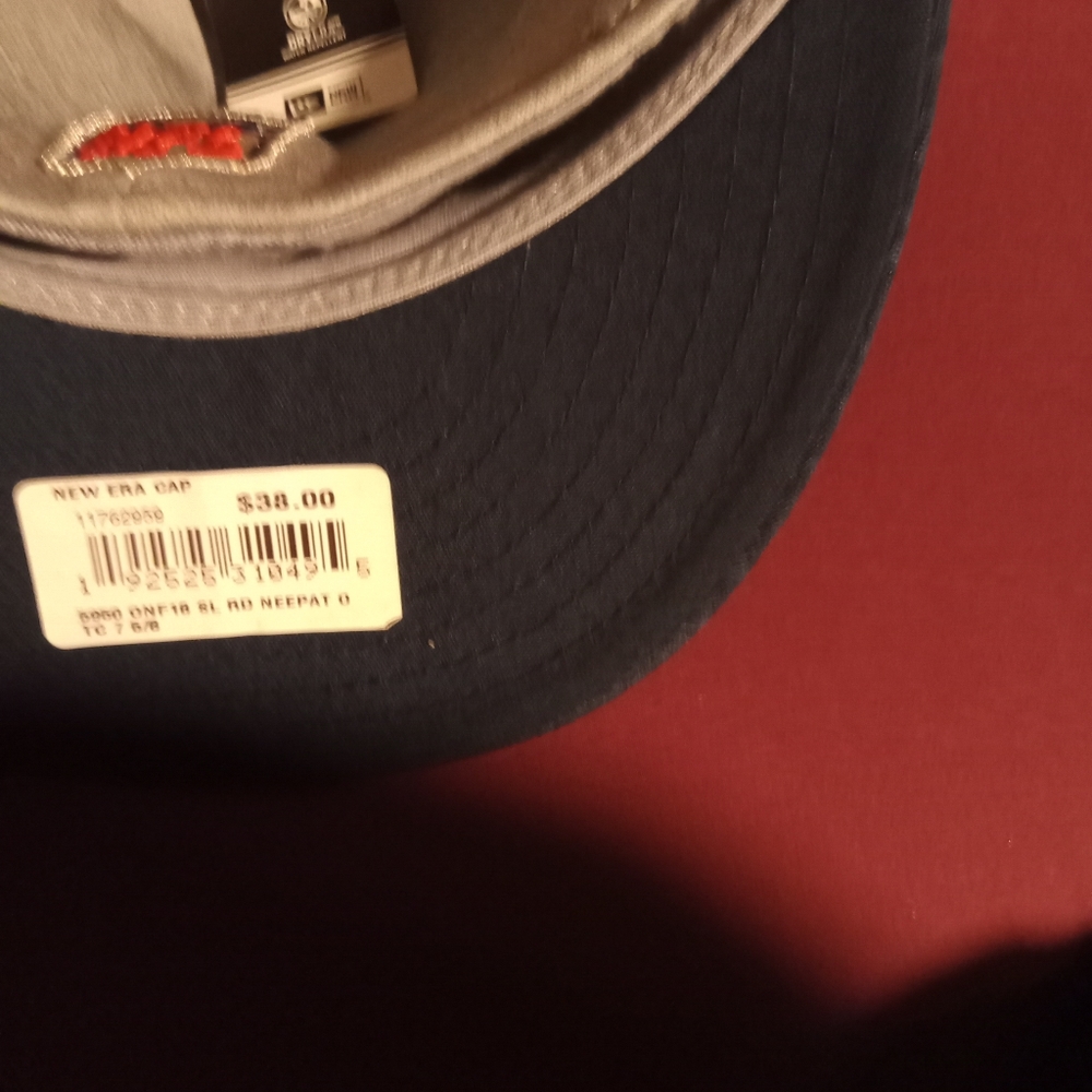 NFL patriots ball cap size 7_5 8 in size grey and blue